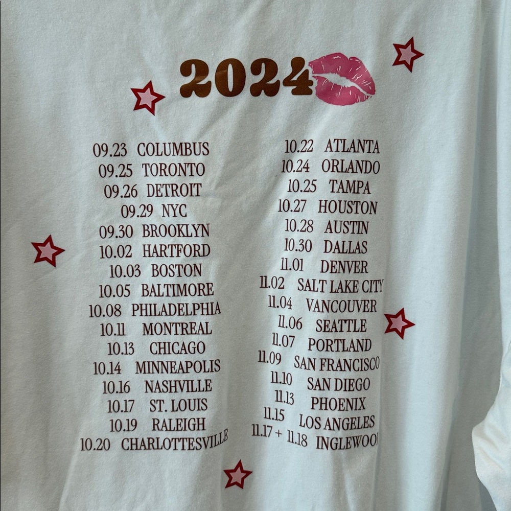 White Graphic Tee with Cherry Design - Picture 3 of 9